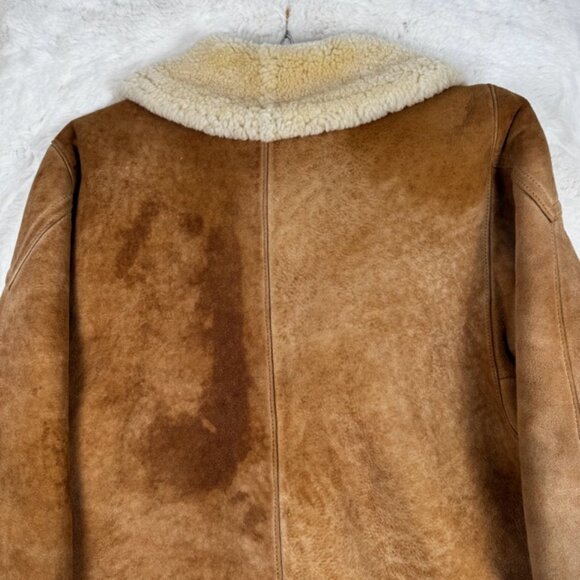 Vintage Shearlings By Sheepskin Market Suede Leather Men’s Sz XL Jacket Coat - Picture 11 of 12